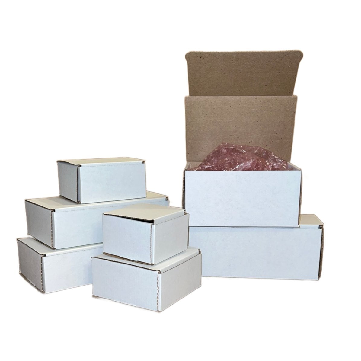100 4x4x3 White Cardboard Paper Boxes Mailing Packing Shipping Box Carton