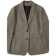 thumbnail image 3 of Traje holgado de tela de lana, traje de hombre grueso, moderno, atractivo, informal, traje pequeño, traje de dos piezas, 3 of 5