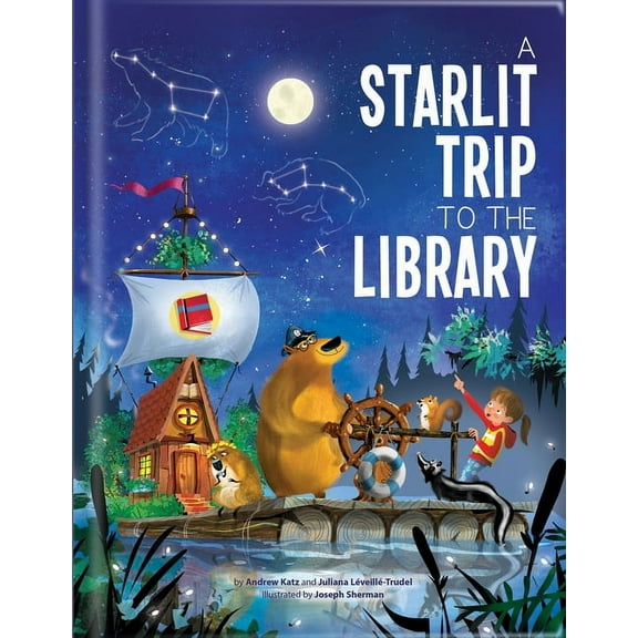 A Starlit Trip to the Library Picture Book for Kids Ages 4-8 Library Adventure, Storytime, and Friendship, (Hardcover)