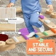 thumbnail image 5 of Qaba Kids Balance Beam, Wooden Balance Board with Stepping Stones, Gymnastics Obstacle Course for Toddlers 3-8 Years, for Motor Skills Coordination, 5 of 9