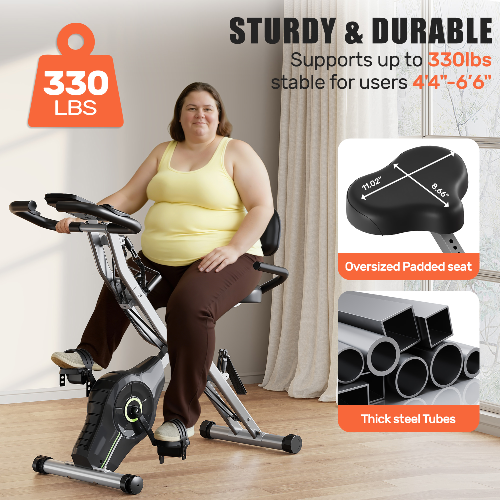 MITONOS 5-in-1 Foldable Recumbent Exercise Bike photo 7