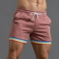 thumbnail image 2 of Wyzesi Gym Shorts for Men 7 Inch Inseam Mens Summer Solid Color Rainbow Pants Pocket Drawstring Loose Casual Sports Running Straight Shorts Beach Pants, 2 of 4