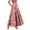 #013-Wine, variant on TaTaai Women's High Waist Boho Printed Maxi Skirt Elastic Waist A-Line Long Skirt with Ruffle Hem Pockets for Casual Daily Beach Vacation Gift