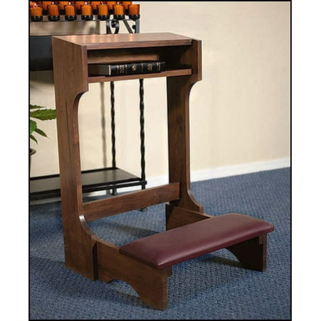 - Walnut Stained Maple Hardwood Padded Kneeler