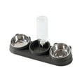 thumbnail image 2 of ZZkhGO Pet Bowl 2 in 1, Cat Dog Food and Water Feeder, Plastic Divided Bowl for Feeding Drinking with Neck Protection, 2 of 6