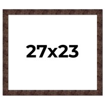 27x23 Frame Brown Burl Real Wood Picture Frame Width 1.625 Inches | Interior Frame Depth 0.5 Inches
