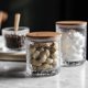 thumbnail image 2 of Lata De Hojas De Té, Lata De Comida De Vidrio Transparente Con Tapa De Sello De Madera, Frijoles, Condimentos, Nueces, Soporte Para Cocina, Contenedores De Sello De Comida Seca seitruly HA025845-03, 2 of 7