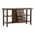 thumbnail image 1 of Redmond Solid Wood 54 Inch Wide Transitional Console Sofa Table In Rustic Natural Aged Brown, 1 of 5