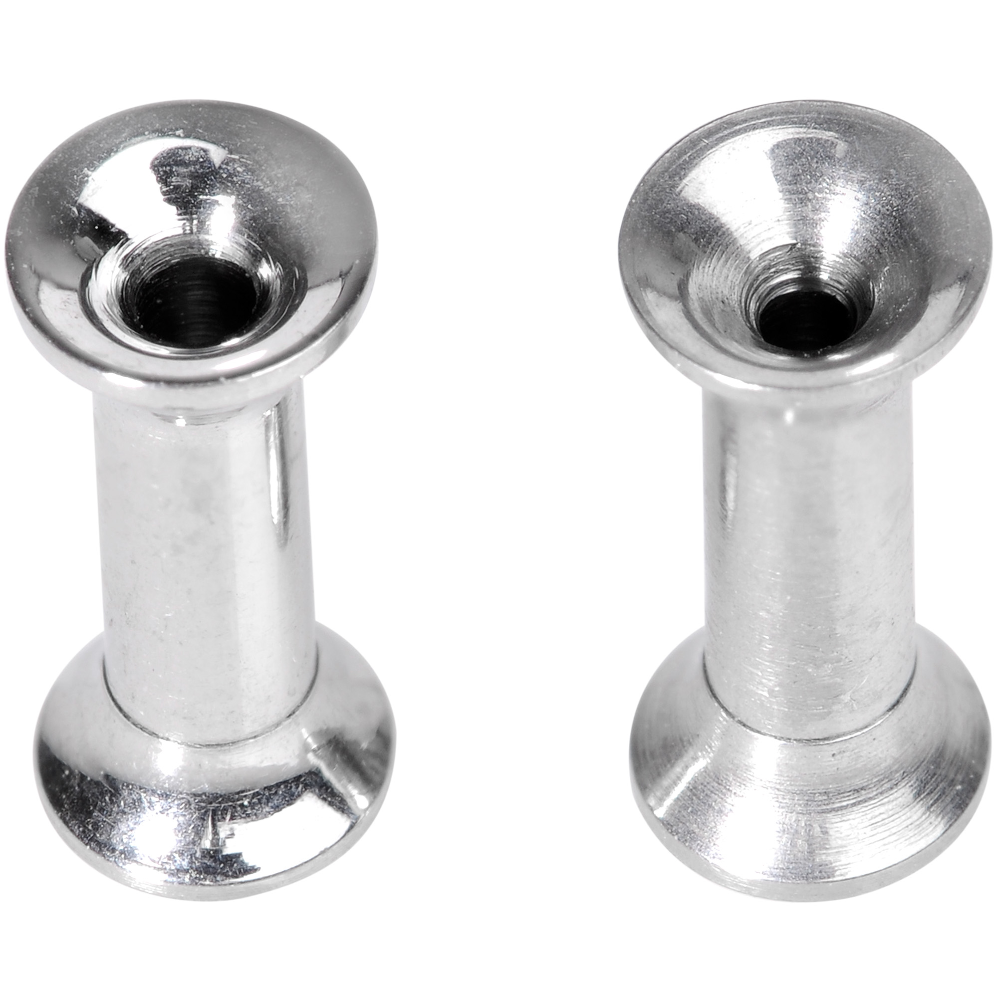 Body Candy 2Pc Stainless Steel 2.4mm Internally Threaded Screw Fit