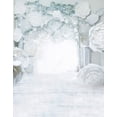 thumbnail image 1 of BSDHOME Polyester 5x7ft White Flowers Door Photography Backdrops Photo Props Studio Background, 1 of 2