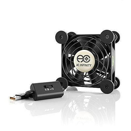 AC Infinity MULTIFAN S1, Quiet 80mm USB Fan for Receiver DVR Playstation Xbox