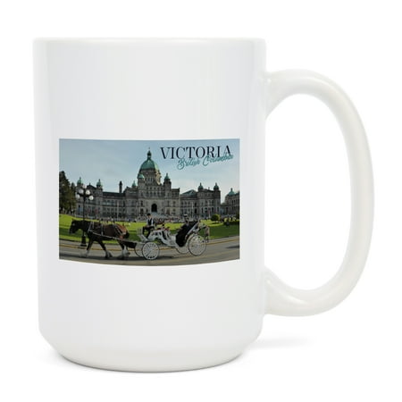 

15 fl oz Ceramic Mug Victoria British Columbia Canada Parliament and Carriage Photography Dishwasher & Microwave Safe