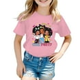 thumbnail image 1 of MEZZALL T-Shirt Graphique Mignon pour Fille, Col Rond, Manches Courtes, Tee d'Été Décontracté, T-Shirts Hauts, Rose, 9-10 Ans, 1 of 5