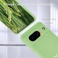 thumbnail image 5 of KOMI for Google Pixel 8a Case, Silicone Phone Case with 1 Screen Protector, Soft Anti-Scratch Microfiber Lining, Full Body Shockproof Slim Cover Support Wireless Charging, Mint Green, 5 of 8