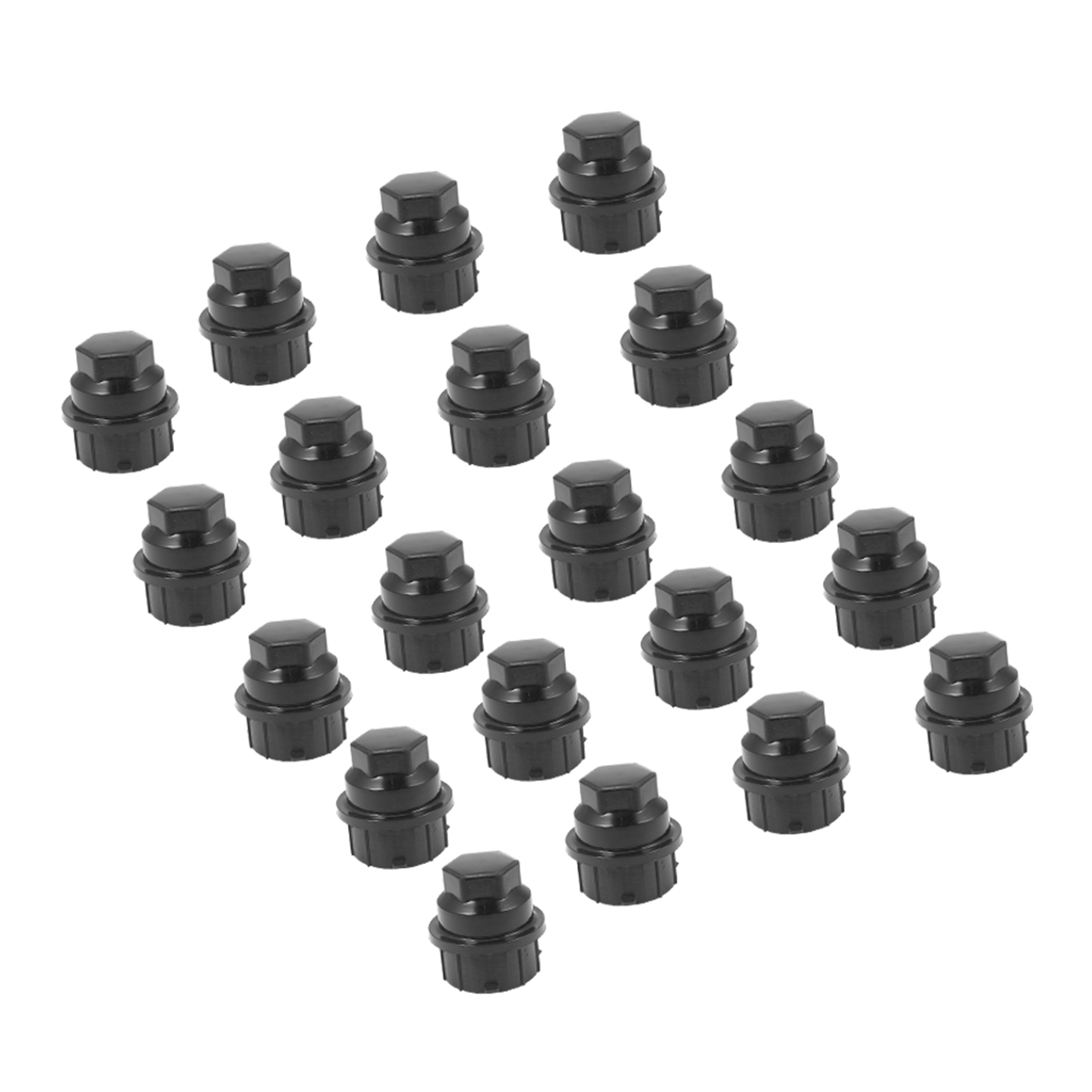 Black Lug Nut Caps Compatible/Replacement For Chevy/GM 9593028 9593228- 20  Pack