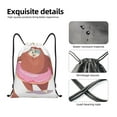 thumbnail image 4 of Xecao Sloth with Donuts1 Pattern Sports Drawstring Backpack - String Swim Gym Bag with Wet Proof Pocket for Women&Men-Medium, 4 of 6