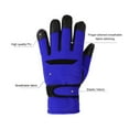 thumbnail image 6 of Winter Thermal Heated Gloves Men Women Motorcycle Riding Windproof Insulated - Non-Slip Palm Adjustable Wrist(Blue), 6 of 6
