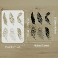 thumbnail image 2 of 1pc Peacock Feather Stencil 29.7x21cm Reusable Beautiful Feathers Stencil Mandala Feathers Stencils Large Feather Stencils for Painting on Wood Canvas Paper Floor Wall, 2 of 7