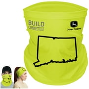Angle View: John Deere Build State Pride Neck Gaiter Face Mask, Connecticut