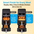 thumbnail image 2 of Transonic 11QT Air Fryer Dual Vertical Basket Design (Deep Top & Long Bottom) for Whole Chicken & Ribs, 430°F High-Heat Broil, 360° Rapid Circulation, 6 in 1 Preset Function, Family Meals, BPA Free, 2 of 7