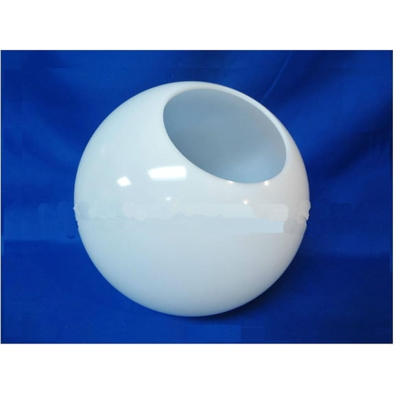 12" White Acrylic Round Plastic Light Globe Pole Post Lamp Outdoor Fixture Home Enhancement