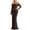 Brown, variant on Women's Dress for Women Off-Shoulder Long Maxi Evening Gown with Sheer Mesh Insert for Flowy and Versatile Everyday Wear Black S