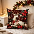 thumbnail image 2 of KFUIRDE Christmas-Printed Cushion Cover 18x18in, 3D Printed Sofa Pillow with Festive Christmas Theme, Decorative Cushion Case for Couch Living Room, Xmas Holiday Home Decor B, 2 of 5