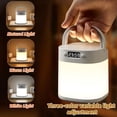 thumbnail image 5 of Portable Handle Cordless Night Lamp with Clock, LED Touch Sensor & Remote Night Light, USB Rechargeable Dimmable Bedside Lamp for Bedroom, Kids Room, Nursery, Camping, Emergency, 5 of 7
