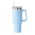 thumbnail image 1 of Gobelet 40 oz avec Poignée et Paille, Tasse Isolée à Double Paroi Réutilisable en Acier Inoxydable avec Couvercle et Paille Tasse de Voyage Tasses à Café, s'Adapte au Porte-Gobelet de Voiture, Cadeaux pour Femmes & Hommes Bleu, 1 of 5