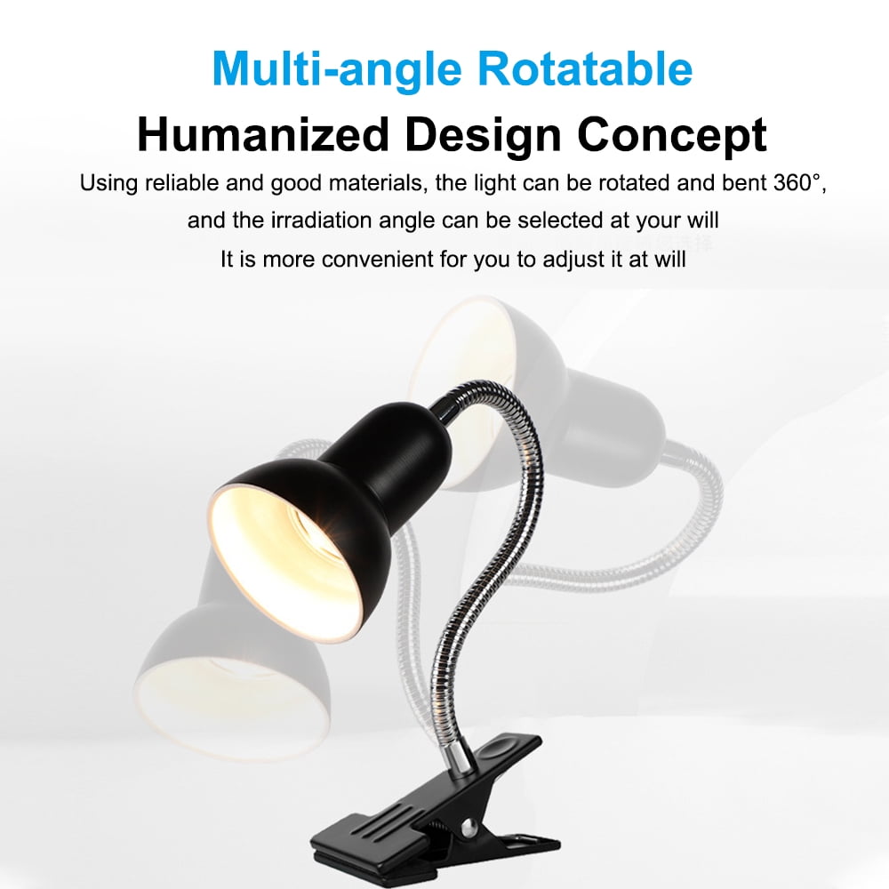 Riousery Reptile Heat Lamp Rotating Bracket Clamp UVA UVB Heating Light For Turtle Lizards Snake Plants EU Plug Dimmer Switch Size 17cm / 6.7 inches Premium Terrarium Supplies