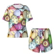 thumbnail image 4 of Picia Colorful Easter Eggs Pajamas Sets for Women Soft Short-Sleeved Pjs with Lounge Shorts Two Piece Sleepwear-4X-Large, 4 of 9