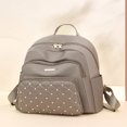 thumbnail image 1 of LNGOOR Lightweight Portable Fashion Outdoor Double Shoulder Bag With Large Capacity For Women  Casual Backpack With Rivets  Texture  Various Colors Available School Backpack For College S, 1 of 1