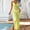 Yellow, variant on Party Dress Spaghetti Strap Solid Color House Dress Square Neck Sleeveless Regular Fit Sundresses for Women Spring for Spring Break Khaki Free Size