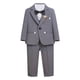 thumbnail image 2 of Conjunto de manga larga con cuello vuelto para niños, color liso, manga larga, informal, con pantalones y collar, chaqueta deportiva informal ajustada de manga larga para niños., 2 of 9