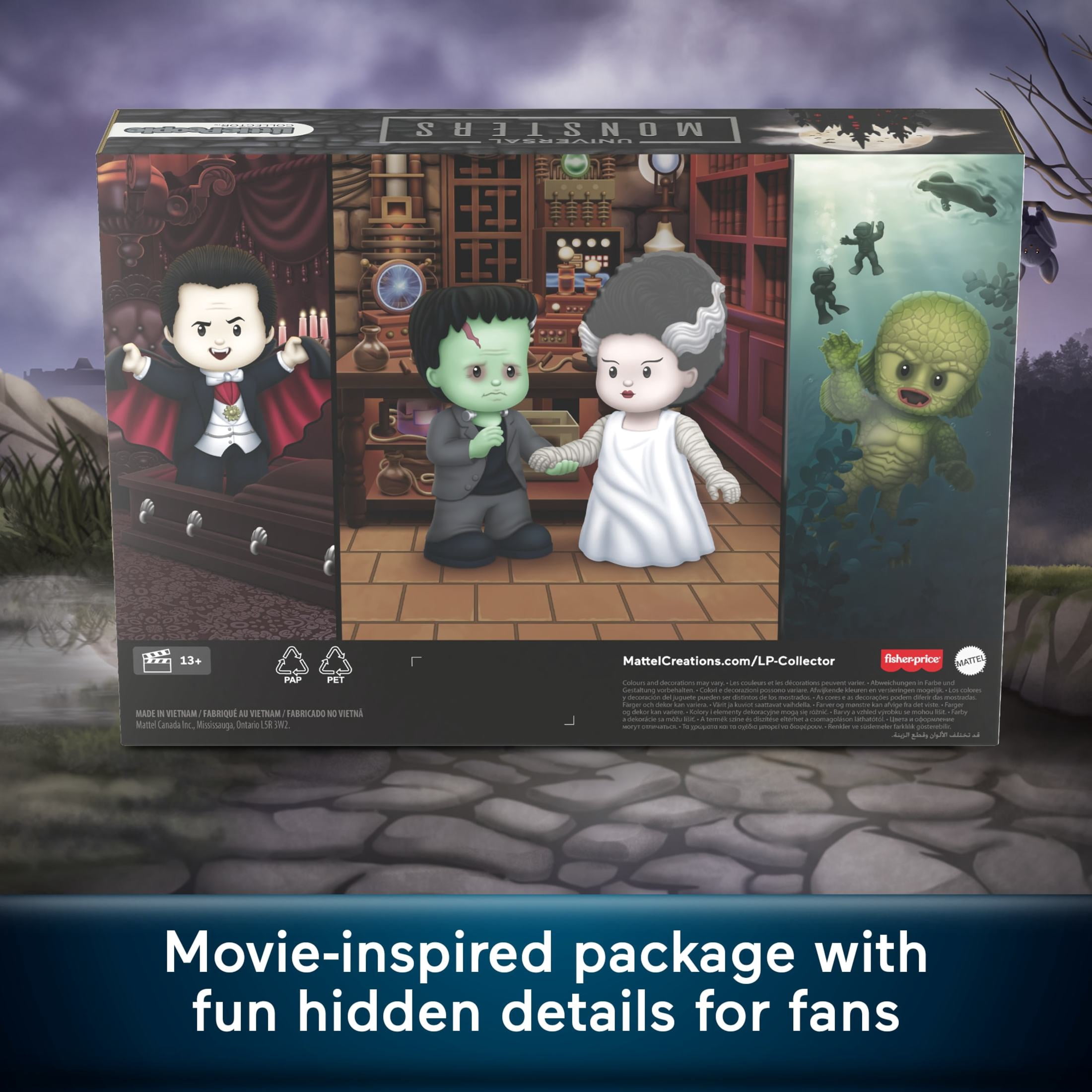 Little People Collector Universal Monsters Special Edition Set for Horror Fans, 4 Figures