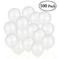 thumbnail image 1 of NUOLUX 100pcs 12 Inch Bright Color Latex Metallic Balloons (White), 1 of 8