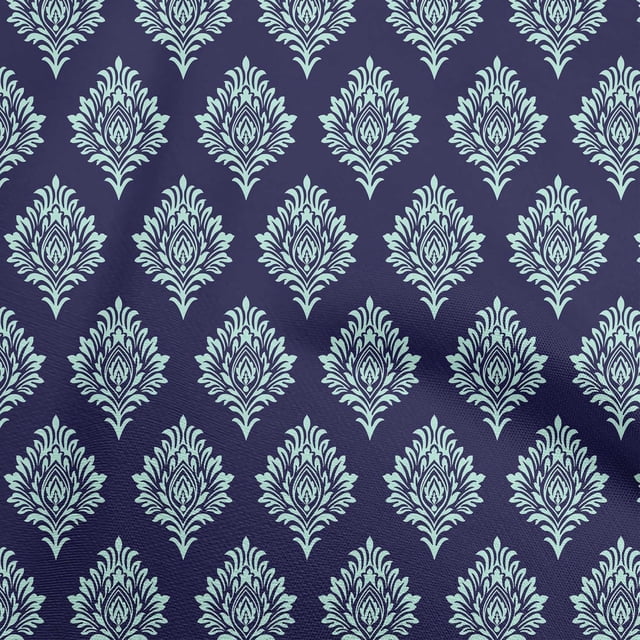 oneOone Cotton Flex Dark Blue Fabric Block Sewing Craft Projects Fabric Prints By Yard 40 Inch Wide-US