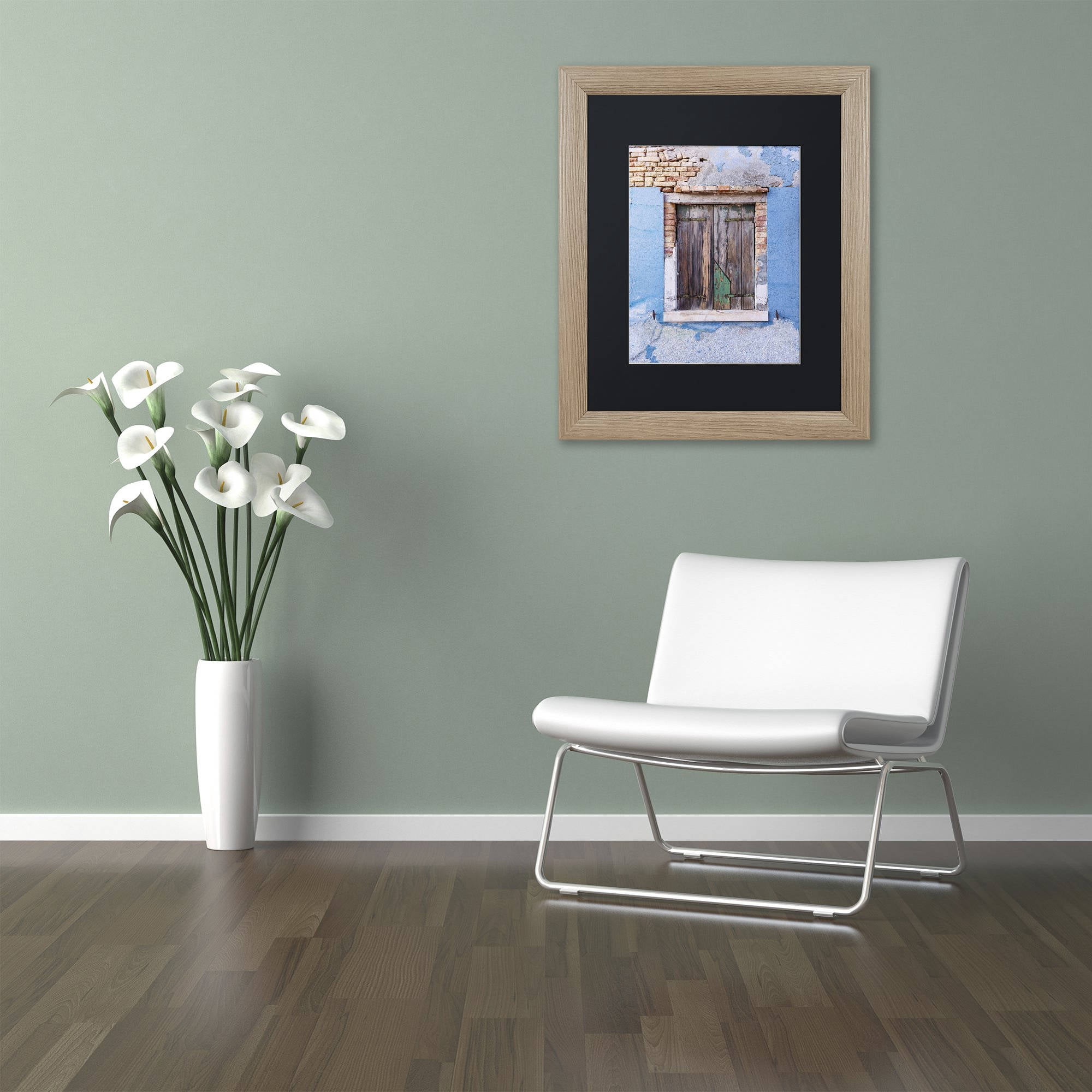 Trademark Fine Art "Once Blue" Canvas Art by Michael Blanchette Photography Black Matte, Birch Frame