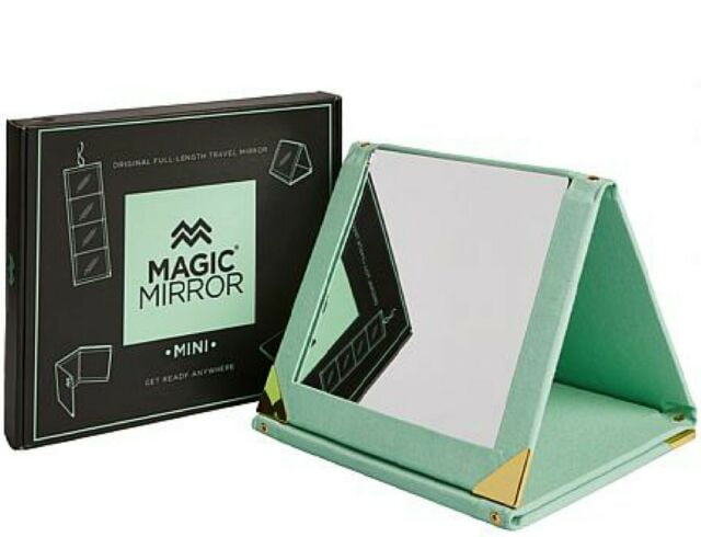 Mini SHATTERPROOF Fold-Out Travel Mirror Multifunctional by Magic Mirror medium Full-length Black & Gold Mini SHATTERPROOF Fold-Out Travel Mirror Multifunctional by Magic Mirror medium Full-length Black & Gold