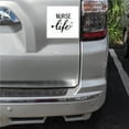thumbnail image 2 of DistinctInk Custom Bumper Sticker - 6" x 6" Decorative Decal - White Background - Nurse Life Stethoscope Black, 2 of 2