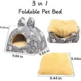 thumbnail image 6 of Guinea Pig Bed Rabbit Hideout Warm Fleece Cuddle Cup Washable Winter Sleeping House for Small Pet/Ferret/Chinchilla/Bunny, 6 of 6