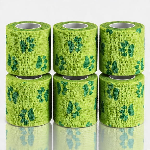 BlinkLLX 6 Rolls No Chew Bandage for Dogs Bitter Bandage Wrap for Dogs Wound Wrap (Green,2 Inches X 5 yd)