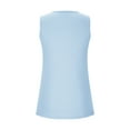 thumbnail image 5 of TKLPEHG Tank Top for Women Crew Neck Tunic Top Summer Clothes Lightweight Solid Color Loose Sleeveless T Shirt Fashion Casual Comfy Blouses (Light Blue,M), 5 of 7
