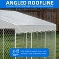 thumbnail image 5 of Dextrus 14.8×14.8×7.9FT Heavy Duty Outdoor Dog Kennel, Rotating Feeder Bowls & UV-Resistant Waterproof Cover, Yard Dog Enclosure for Medium Large Dogs, 5 of 10