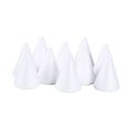 thumbnail image 3 of White Cone Shape Foam DIY Craft Material Holiday Party Accessory Children Table 68mm 10Pcs, 3 of 10