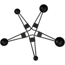 ORDDIART Black Stainless Steel Measuring Spoons 5Pcs for Precise Measurement in Kitchen