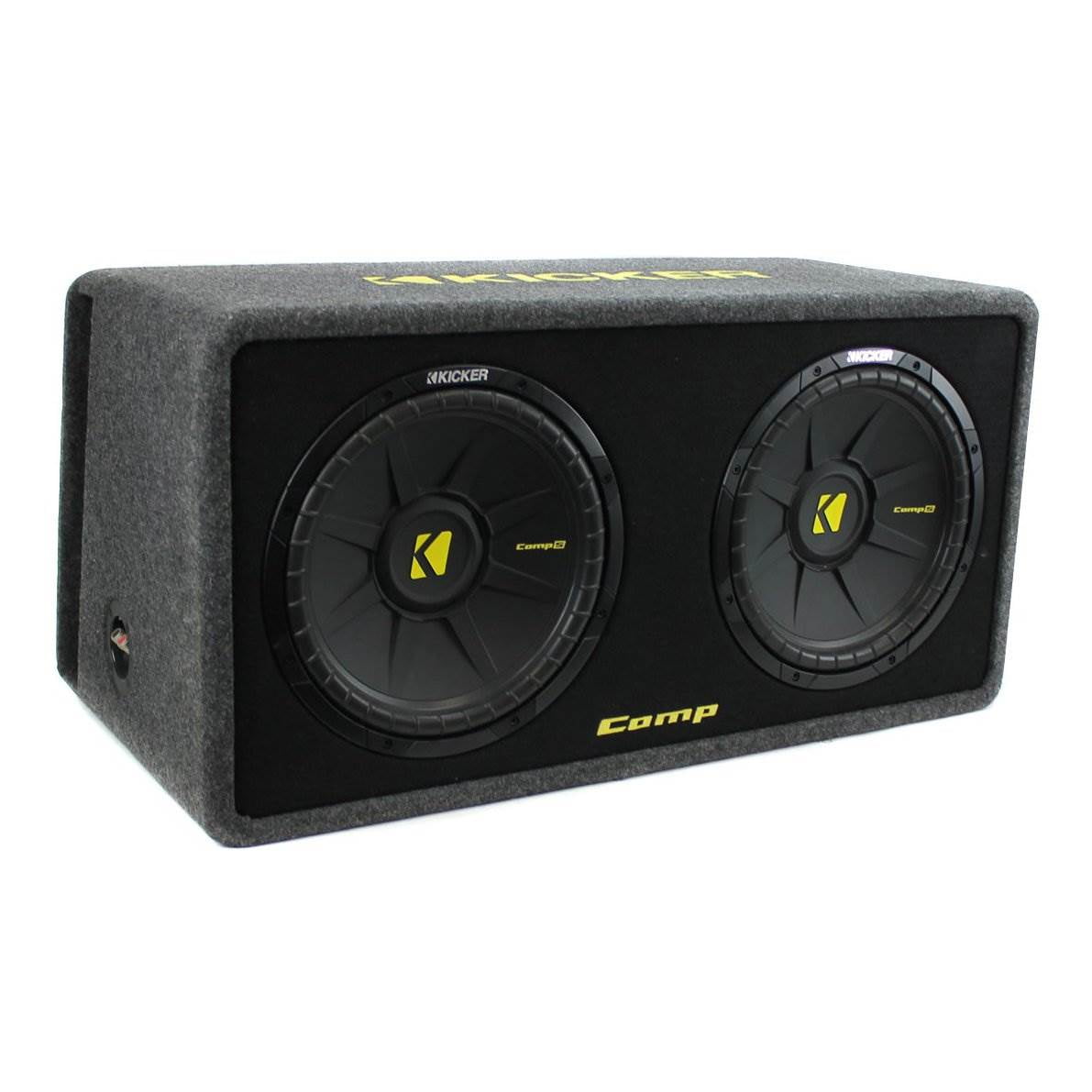Kicker 12 Inch 1200 Watt Dual Loaded Car Audio Subwoofer Enclosure