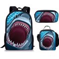 thumbnail image 1 of Adjustable Strap School Backpack 3 Piece/Set Bookbags with Lunch Pouch Pencil Case Swing Panda Designer Knapsack, 1 of 7