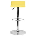 thumbnail image 7 of BizChair Contemporary Yellow Vinyl Adjustable Height Barstool with Solid Wave Seat and Chrome Base, 7 of 7