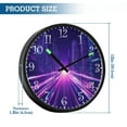 thumbnail image 3 of Voice Activated Clock with Glow Light 12 Inch Large Silent Wall Clock Battery Operated for Home Decor Stylized Cityscape, 3 of 8
